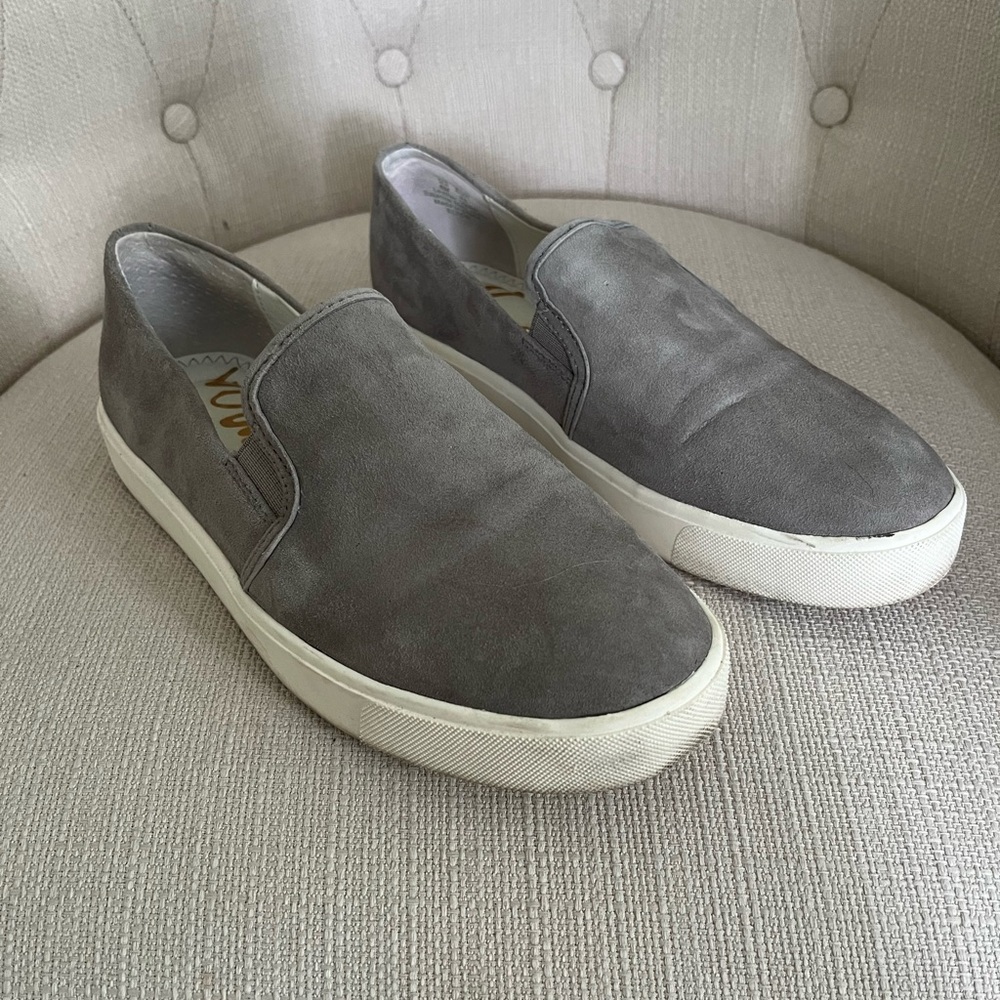 Sam Edelman grey suede slip on sneakers size 8